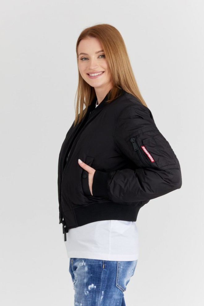 DSQUARED2 Jachetă bomber icon neagră pentru femei
