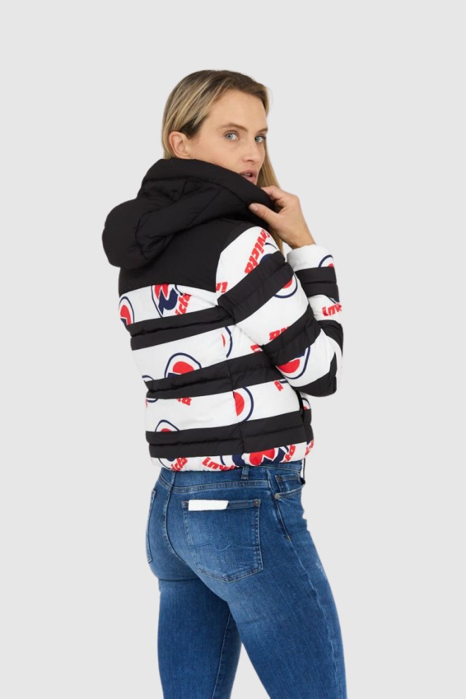 INVICTA Women's black jacket with white stripes and logo