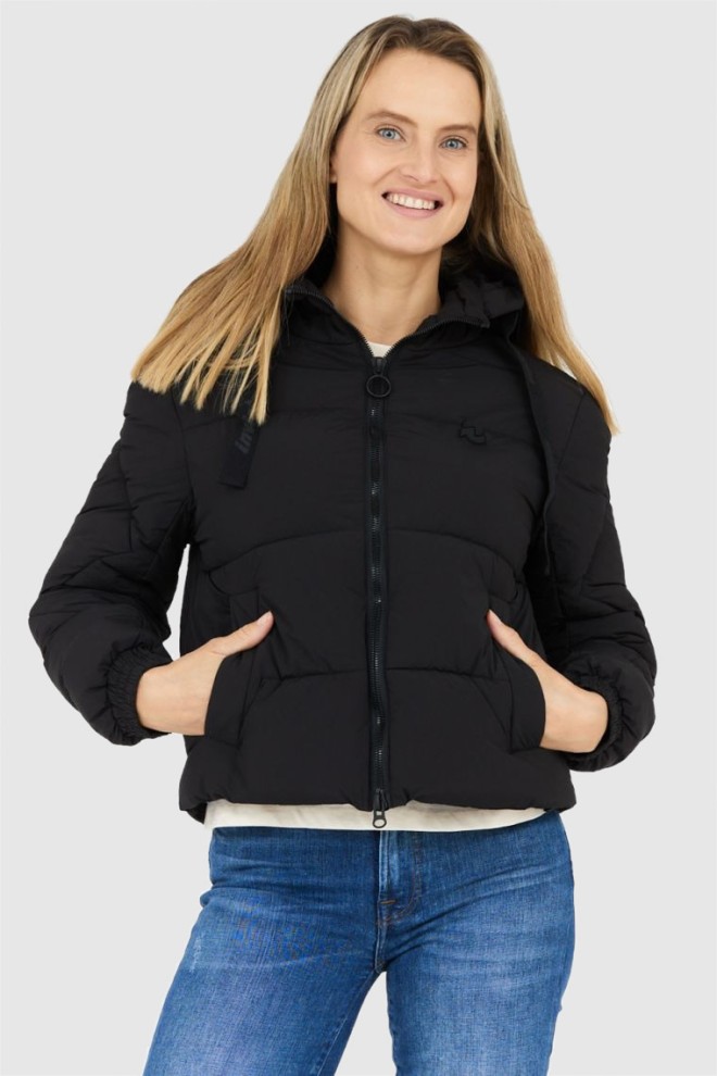 INVICTA Women's black down jacket Isidore with hood