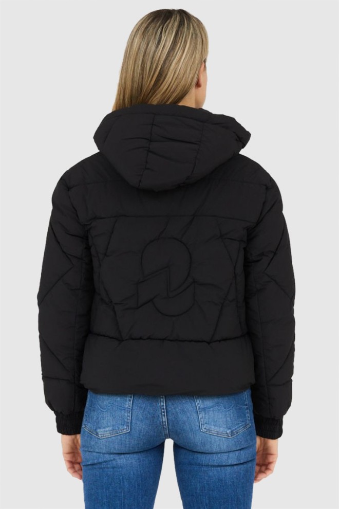 INVICTA Jachetă neagră cu glugă Isidore pentru femei