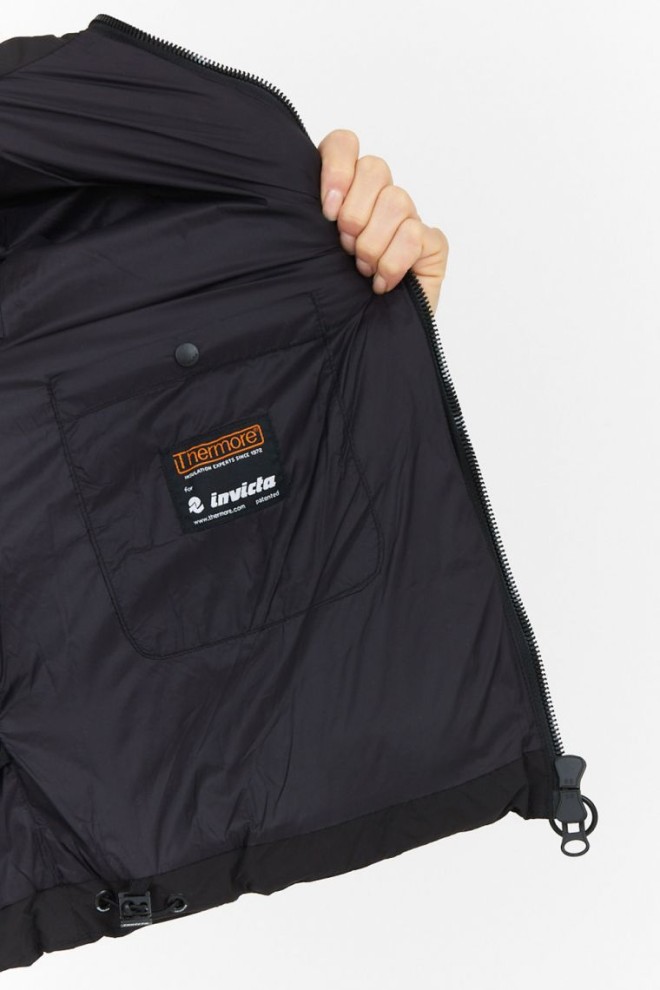 INVICTA Jachetă neagră cu glugă Isidore pentru femei