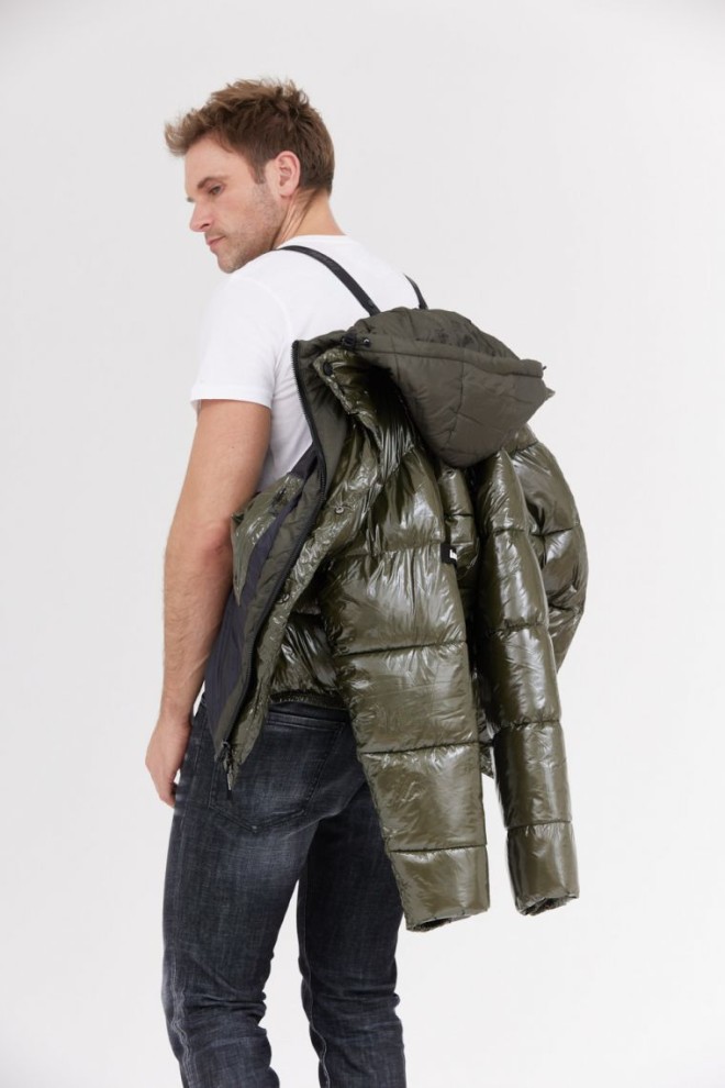 Jachetă cu glugă pentru bărbați INVICTA verde strălucitor