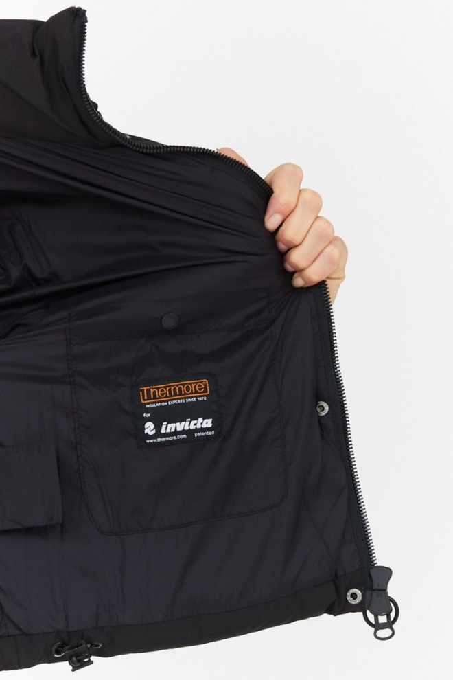 INVICTA Jachetă neagră în jos Isidore pentru femei