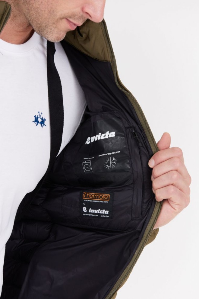 Jachetă de puf verde pentru bărbați INVICTA