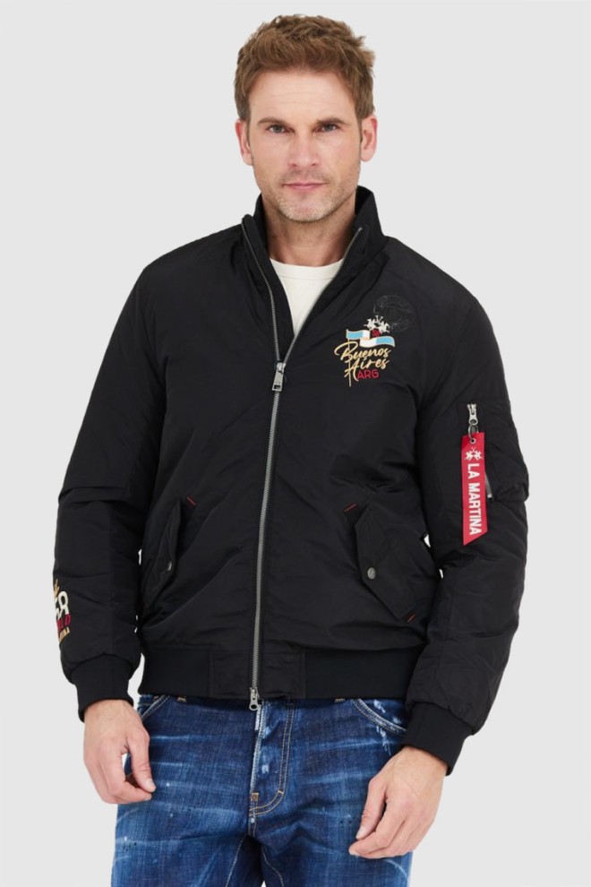 LA MARTINA Black men's bomber jacket