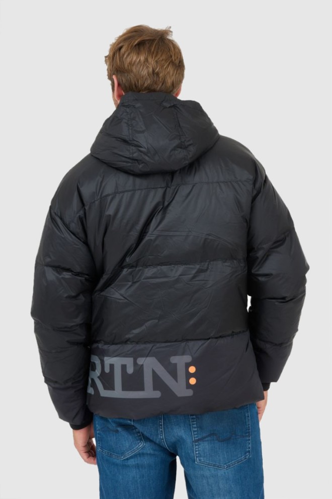 LA MARTINA Black men's logo down jacket