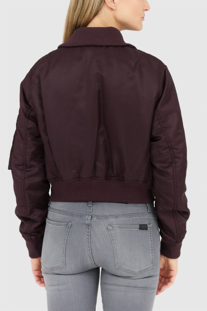 Jachetă bomber pentru femei KENZO Maroon Boke Flower