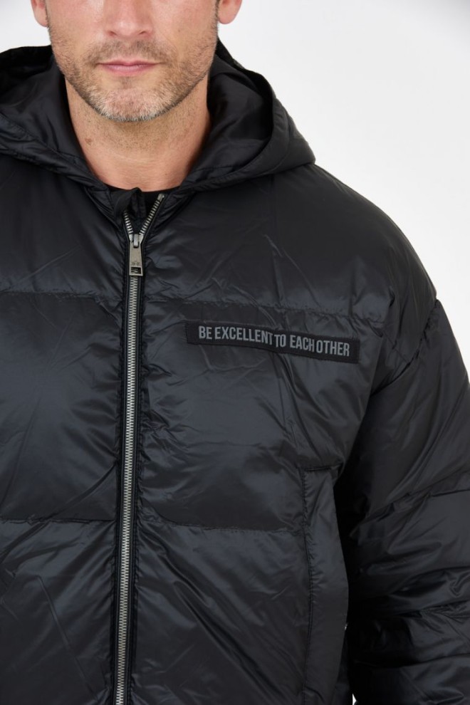 LA MARTINA Black men's logo down jacket