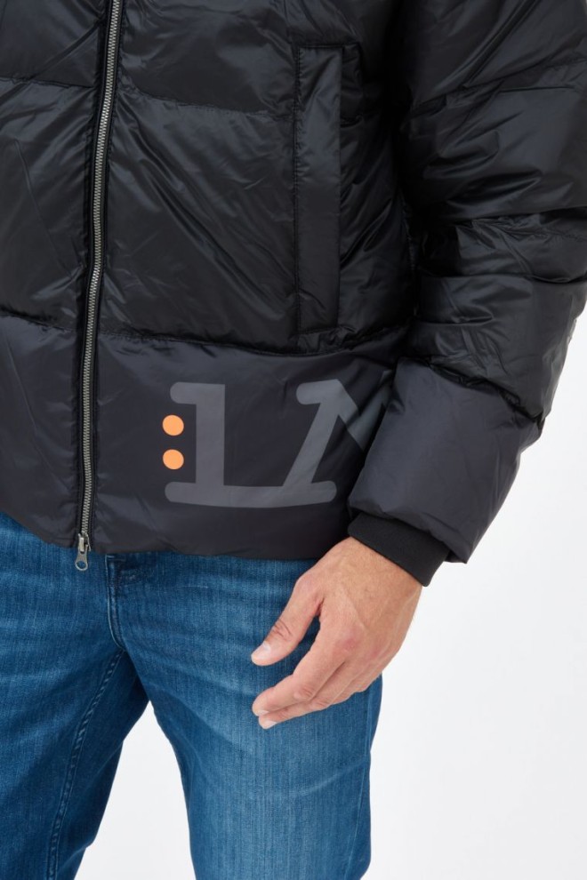 LA MARTINA Black men's logo down jacket