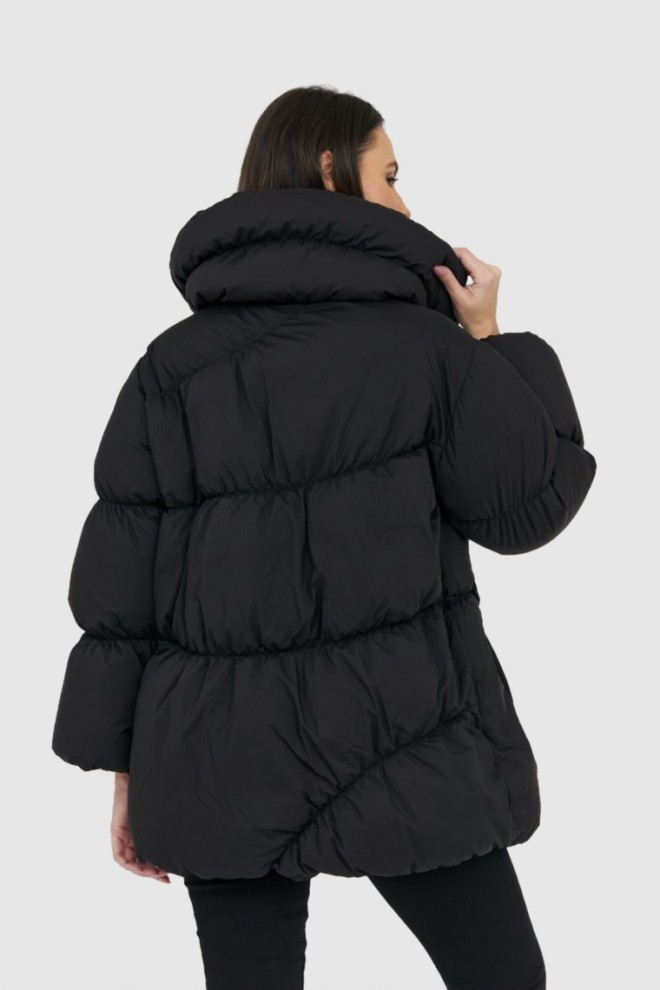 HETREGO Black long down jacket Tiffany