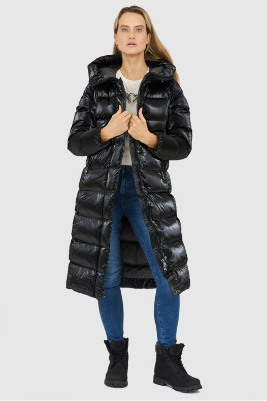 HETREGO Palton negru pentru...