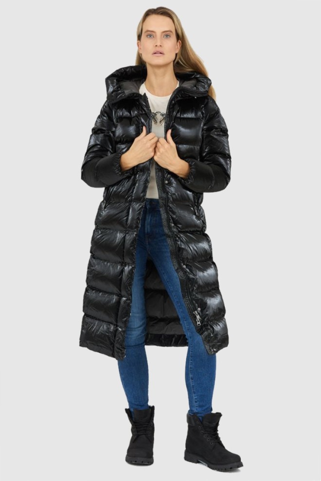 HETREGO Palton negru pentru femei cu mâneci detașabile Vara