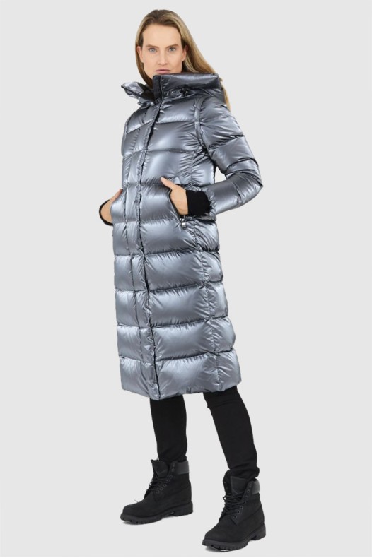HETREGO Palton argintiu...