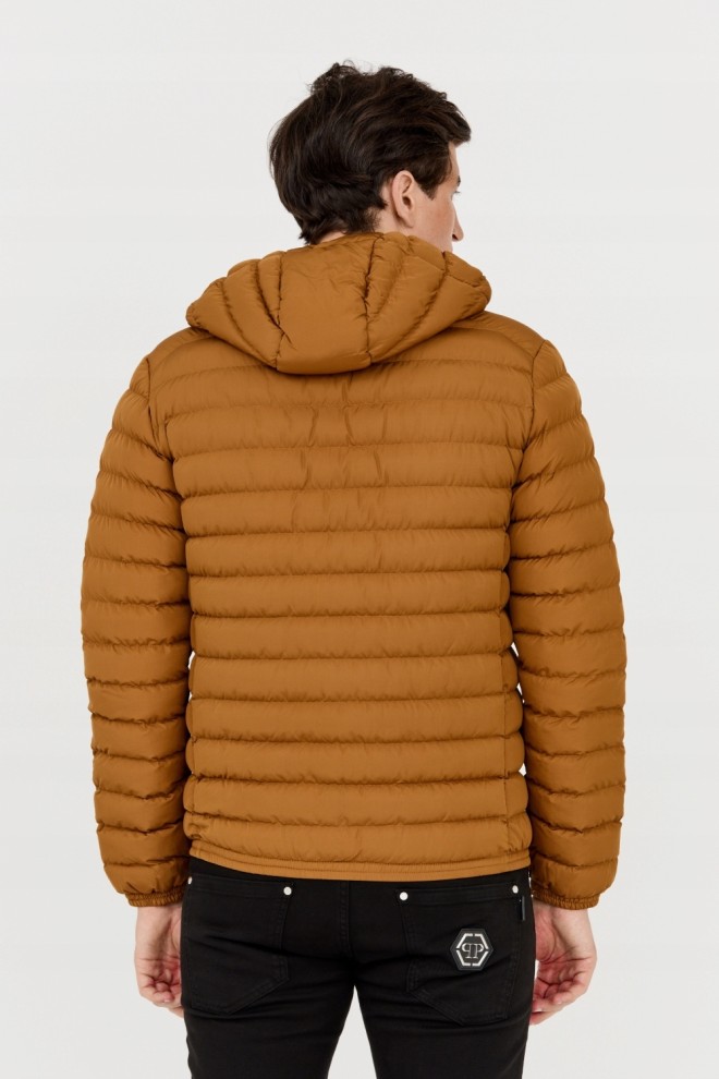 INVICTA Jachetă de puf cu glugă pentru bărbați, maro