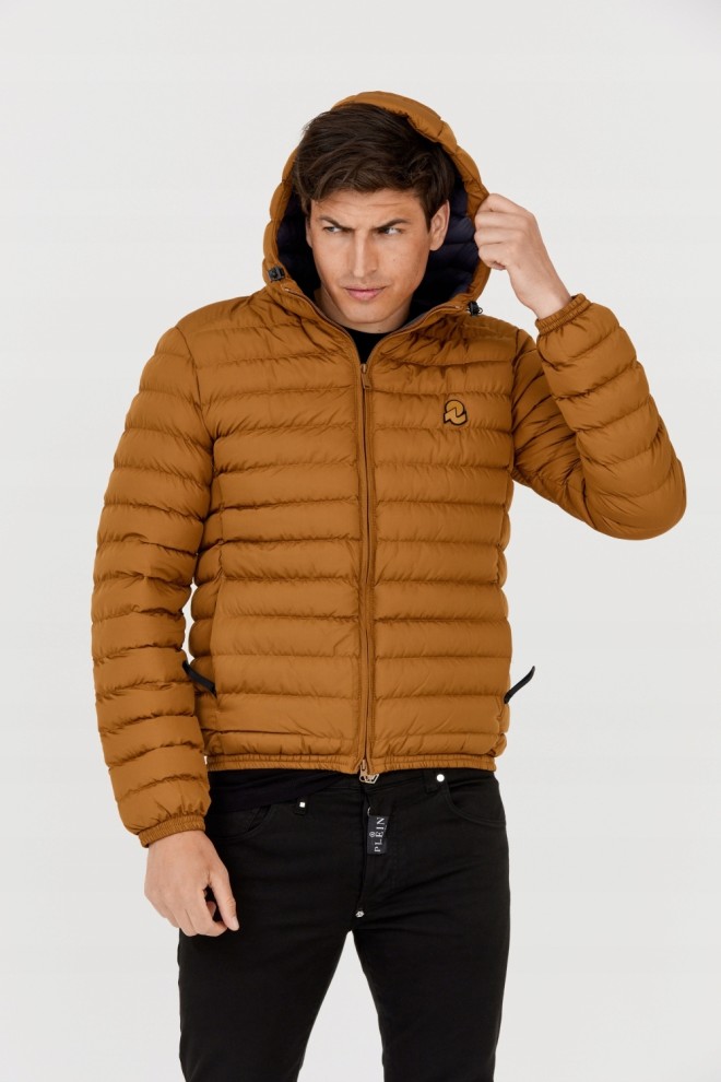 INVICTA Brown down jacket with hood