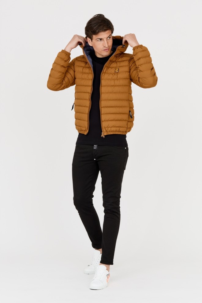 INVICTA Jachetă de puf cu glugă pentru bărbați, maro