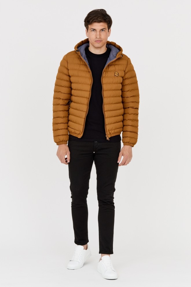 INVICTA Jachetă de puf cu glugă pentru bărbați, maro