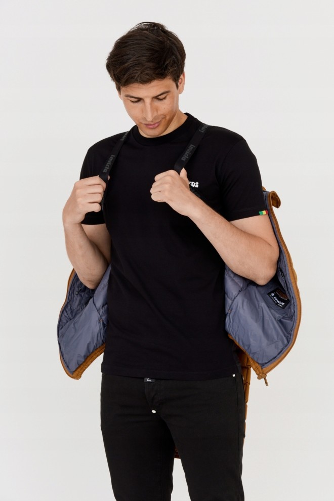 INVICTA Jachetă de puf cu glugă pentru bărbați, maro