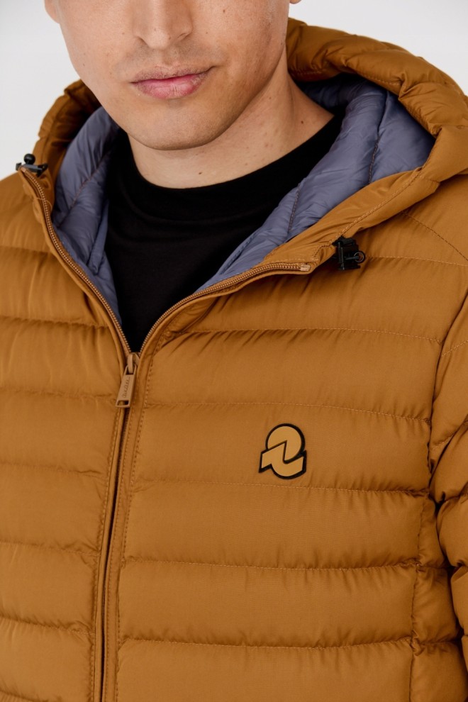 INVICTA Brown down jacket with hood