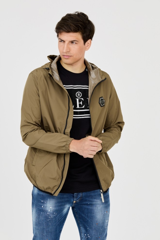 PHILIPP PLEIN Jachetă windbreaker verde pentru bărbați