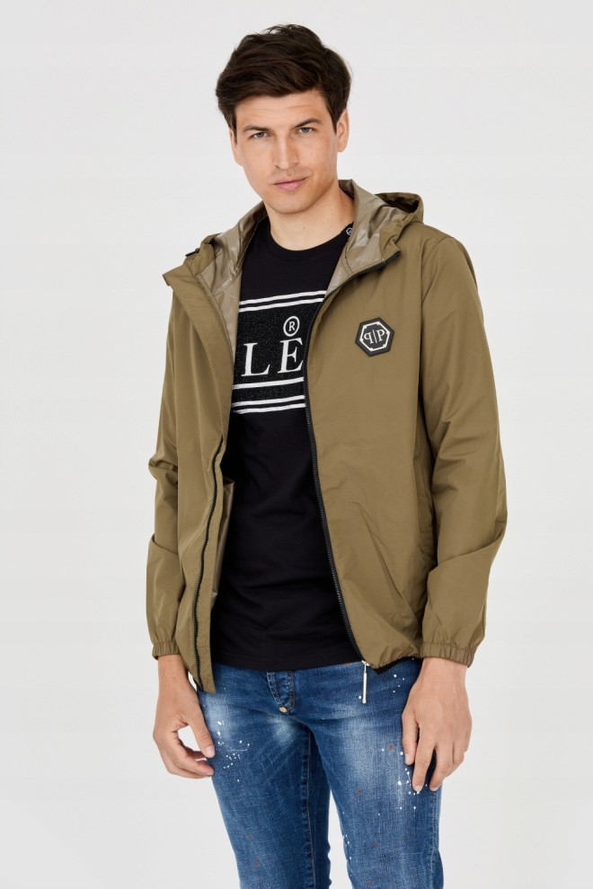 PHILIPP PLEIN Men's windbreaker jacket green