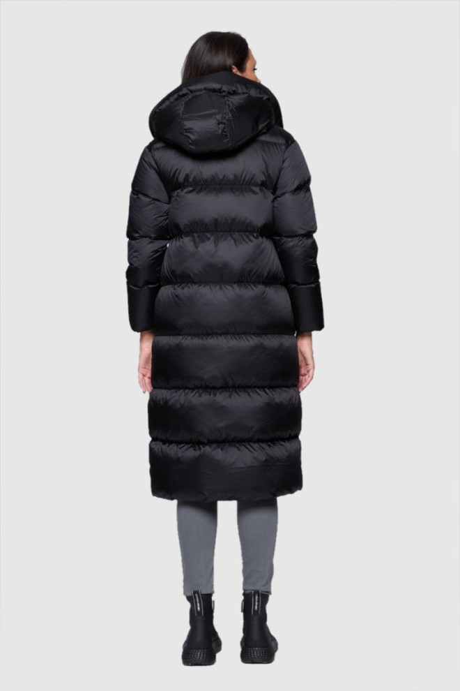 HETREGO Black Karen down coat with hood