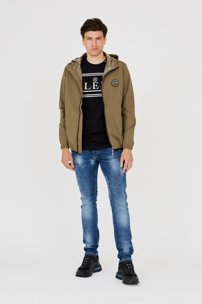 PHILIPP PLEIN Jachetă windbreaker verde pentru bărbați