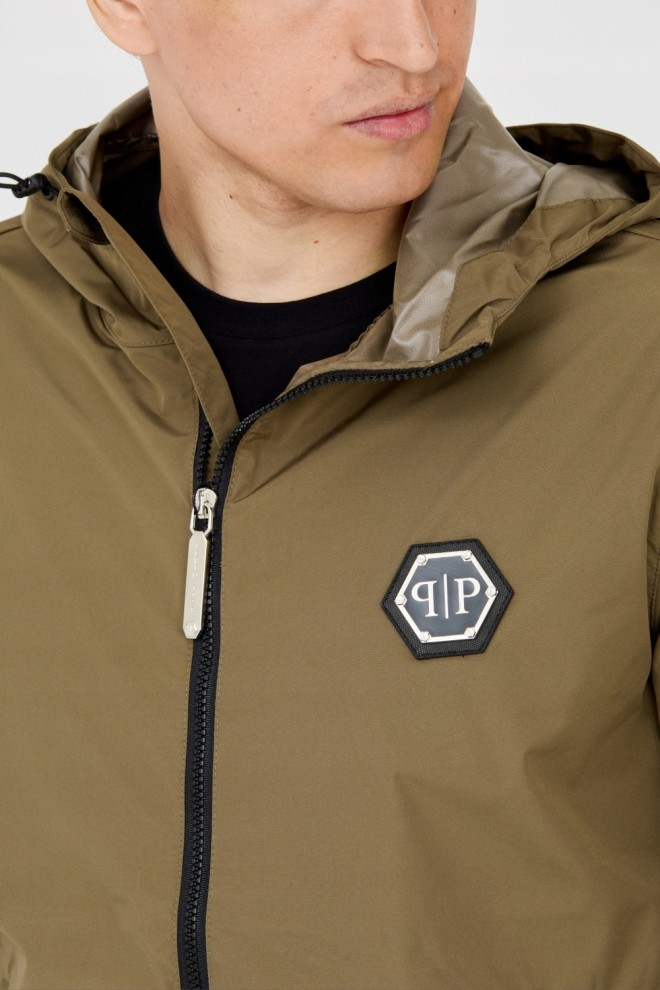 PHILIPP PLEIN Jachetă windbreaker verde pentru bărbați
