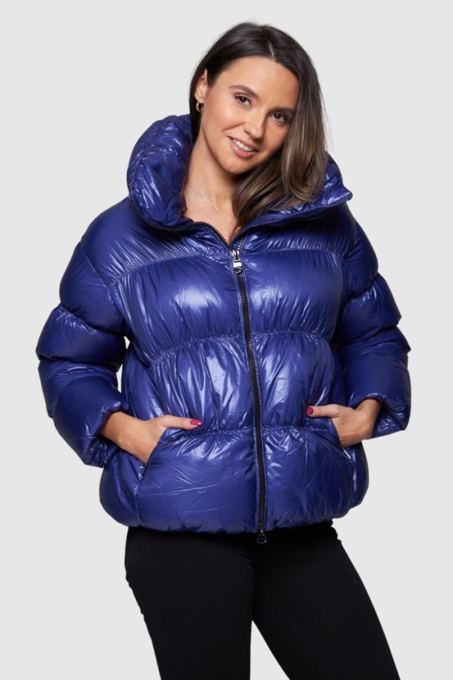 HETREGO Jachetă scurtă bleumarin pentru femei Ila