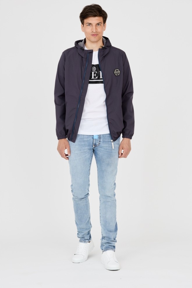 PHILIPP PLEIN Jachetă windbreaker bărbați albastru marin