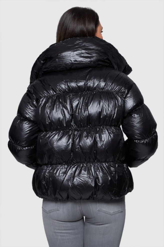 HETREGO Jachetă scurtă neagră pentru femei Ila