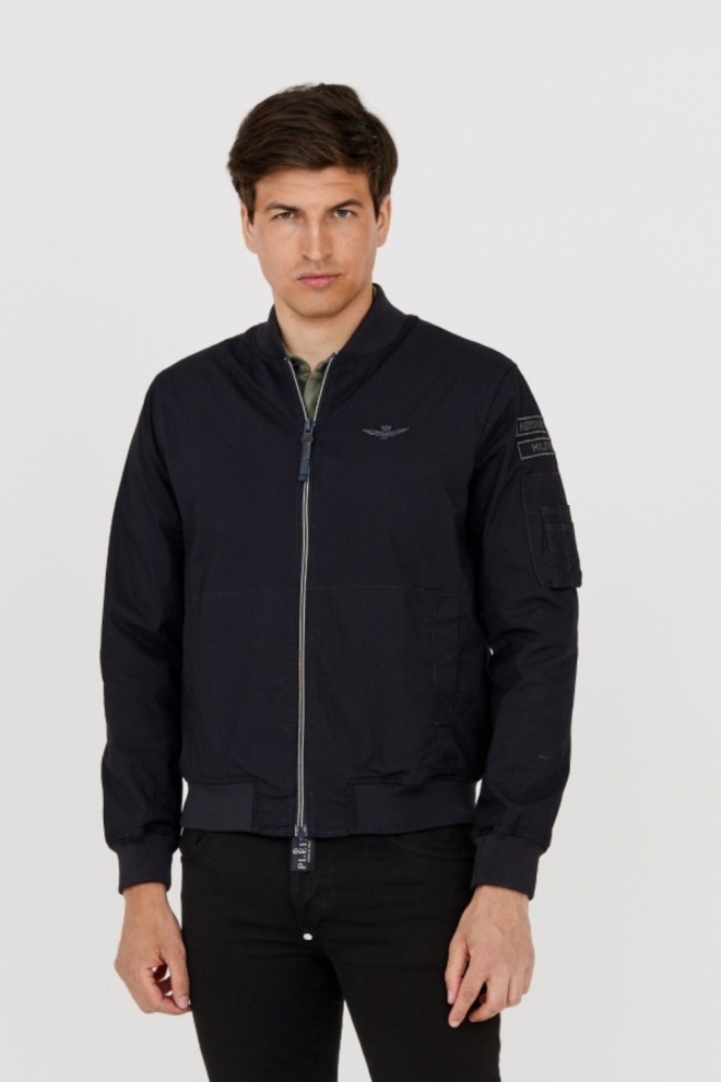 AERONAUTICA MILITARE Black bomber jacket