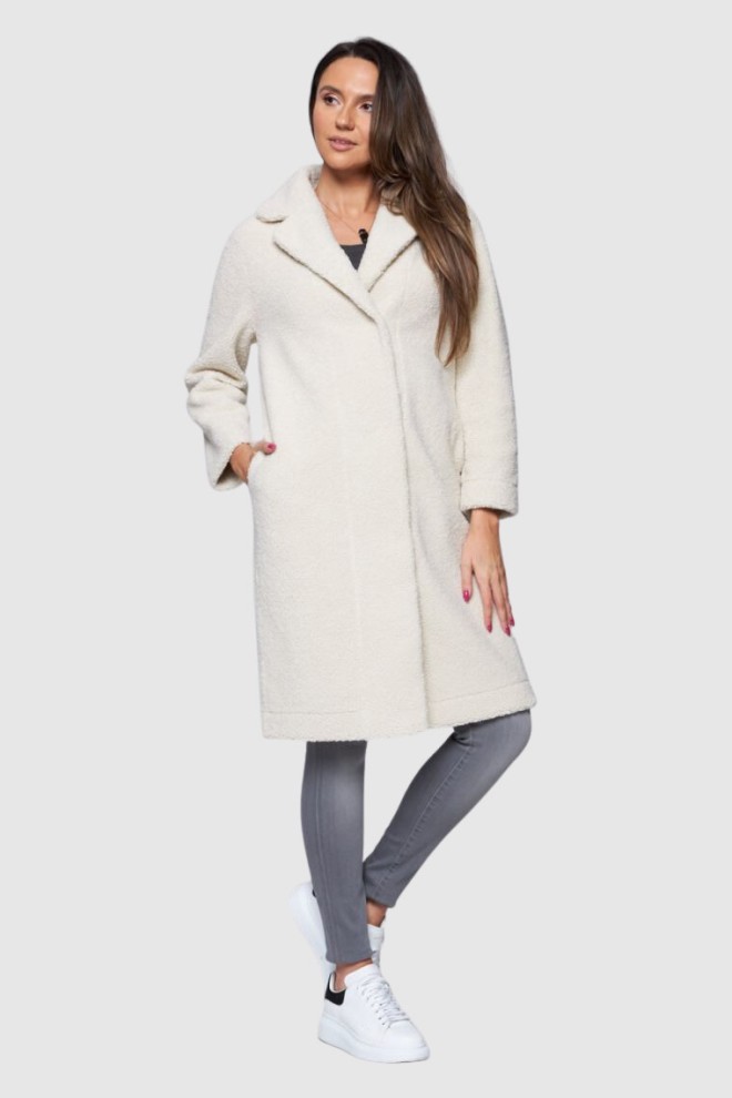 HETREGO Women's two-sided ecru Shannon coat