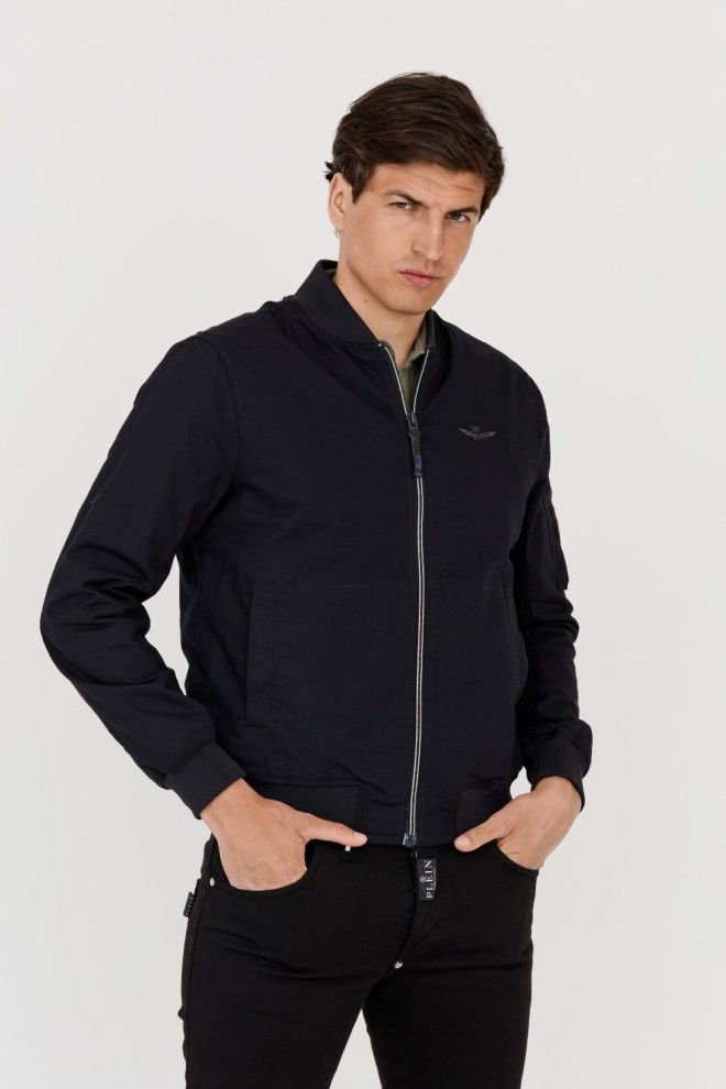 AERONAUTICA MILITARE Men's black bomber jacket