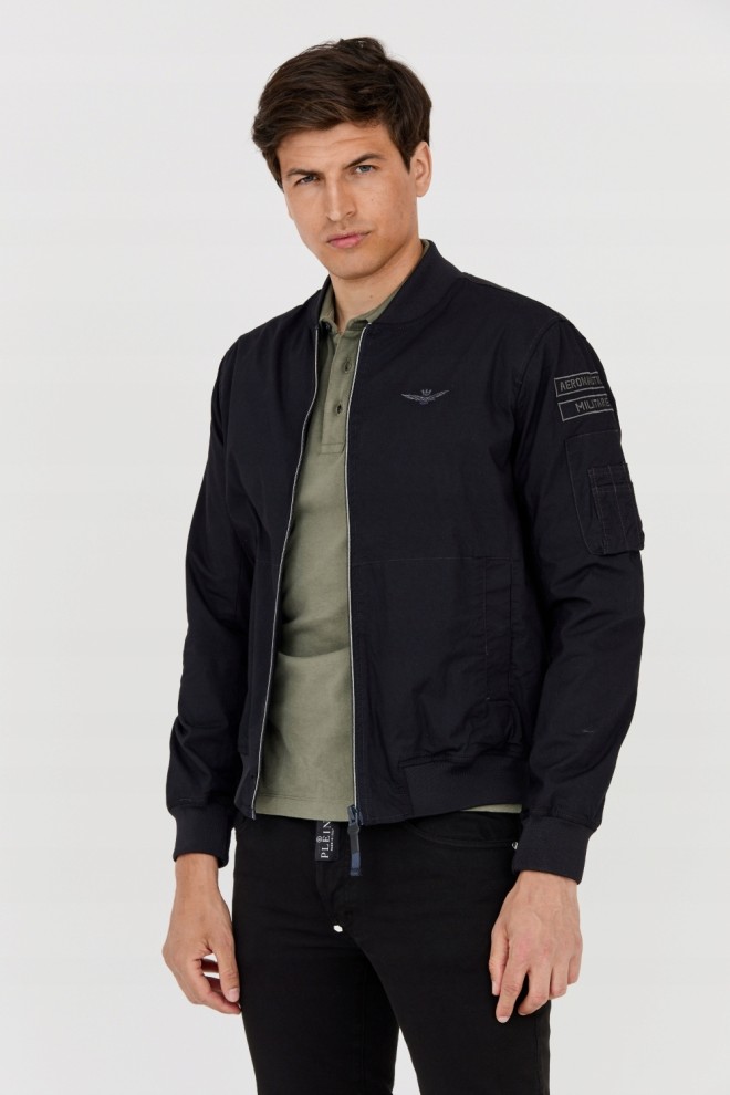 AERONAUTICA MILITARE Black bomber jacket