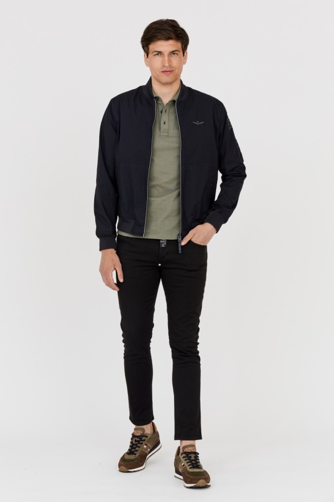 AERONAUTICA MILITARE Men's black bomber jacket