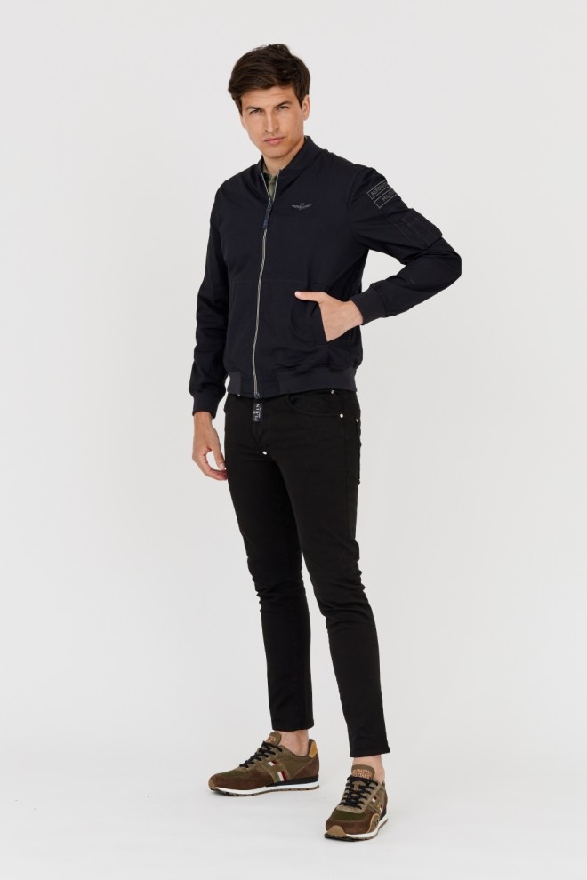 AERONAUTICA MILITARE Men's black bomber jacket