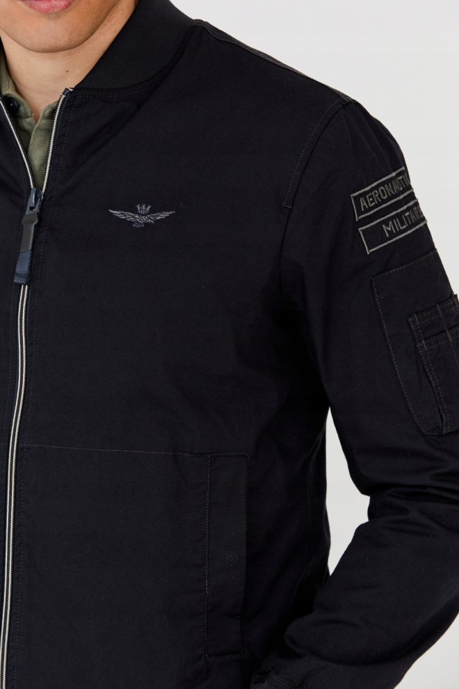 AERONAUTICA MILITARE Black bomber jacket