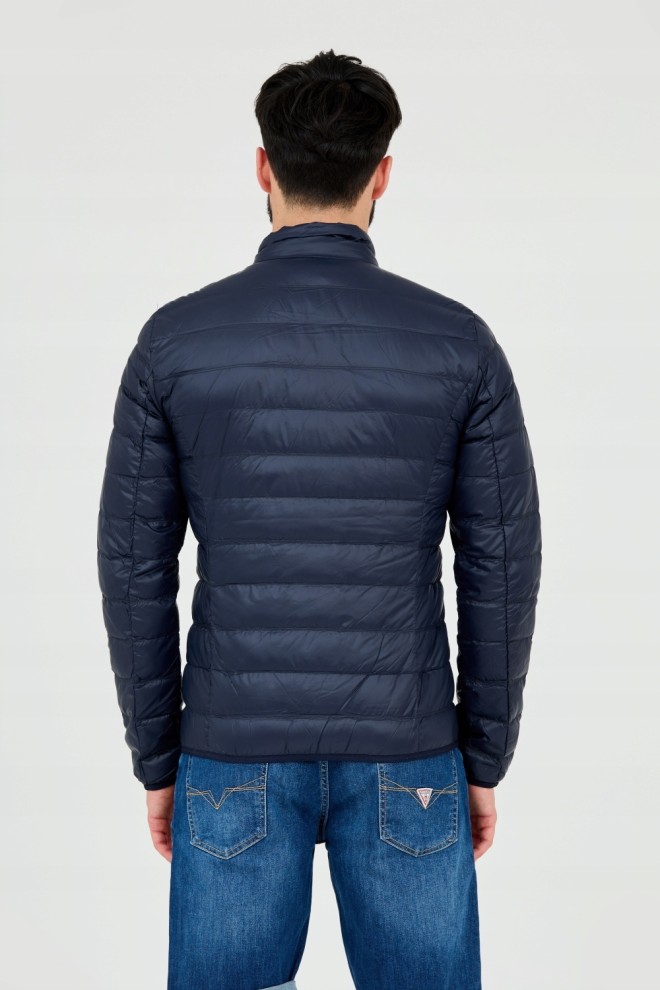 EA7 Navy blue men's quilted jacket