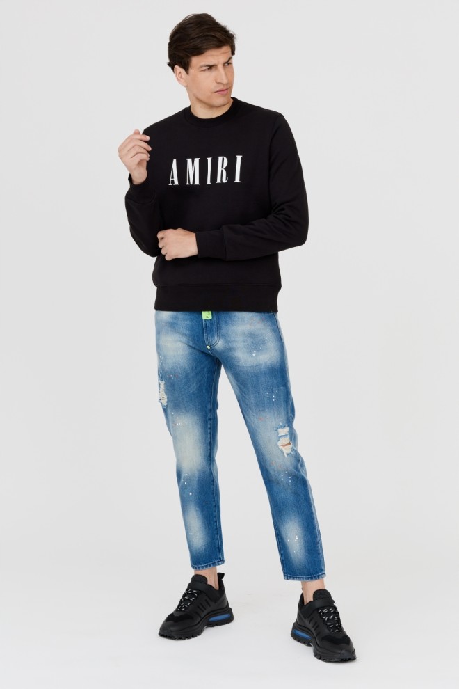 AMIRI Black men's sweatshirt with large white logo