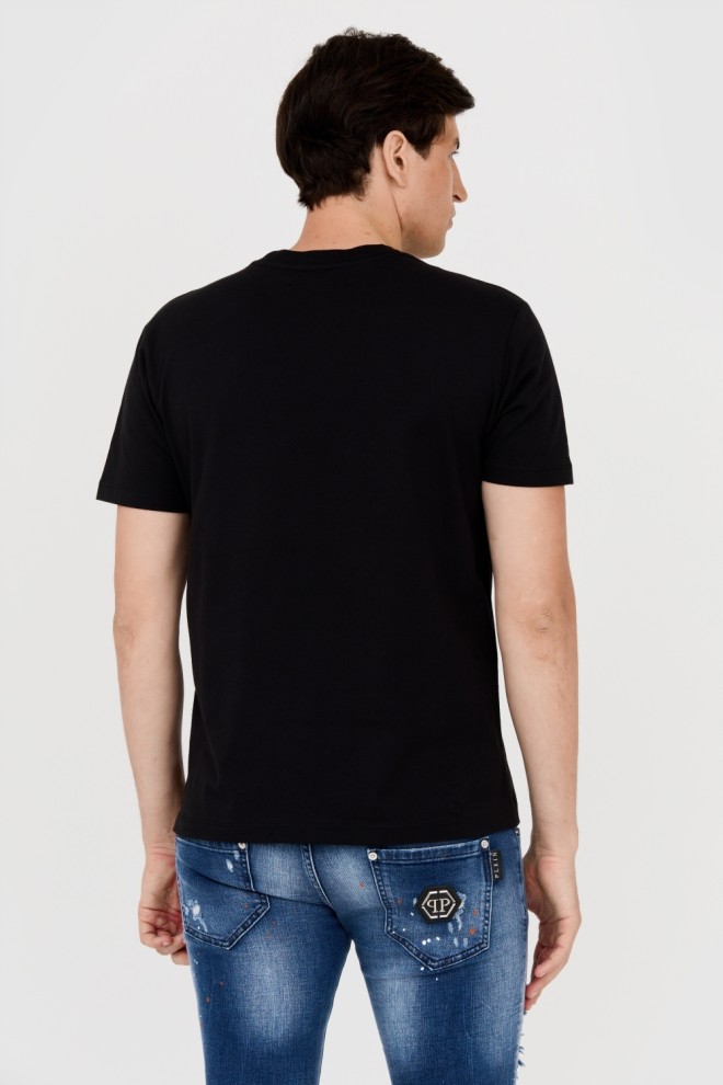 AMIRI Men's black T-shirt with orange logo