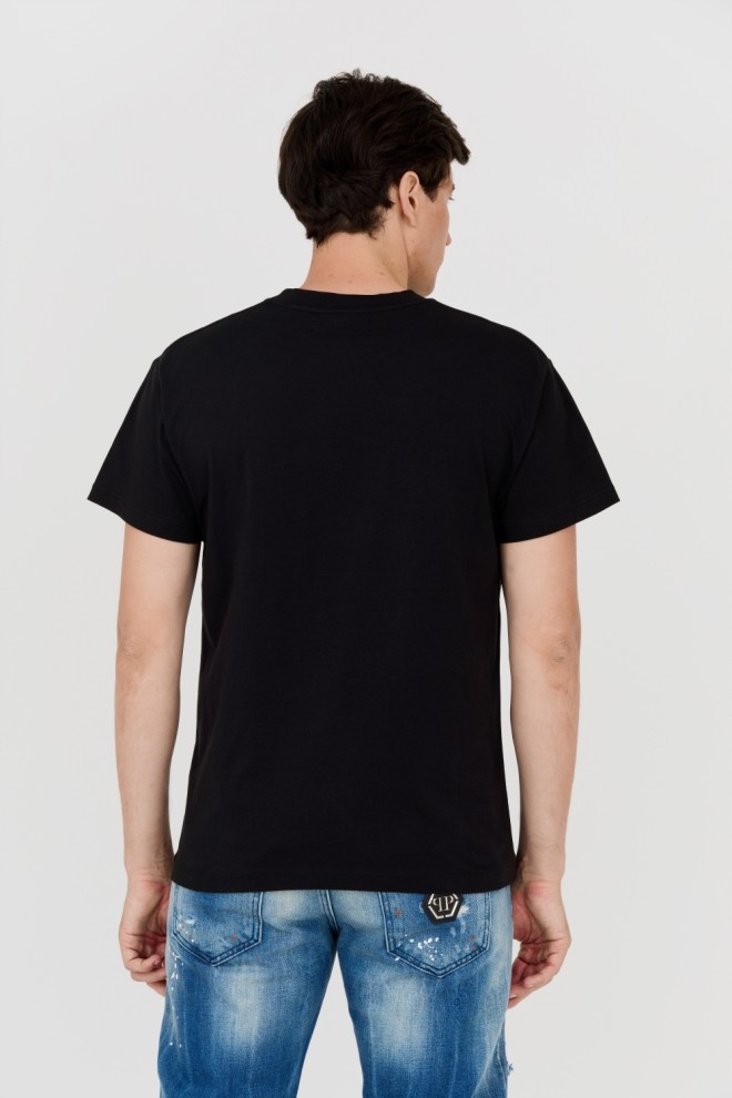 AMIRI Men's black T-shirt with large white logo