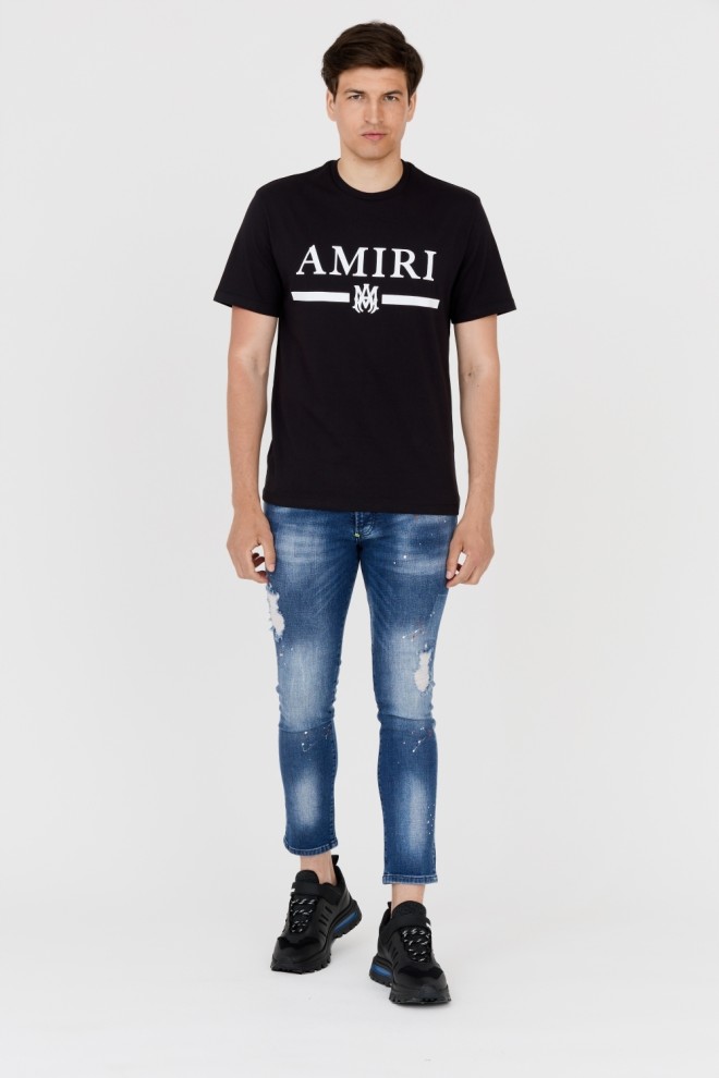 AMIRI Men's black T-shirt with underlined logo