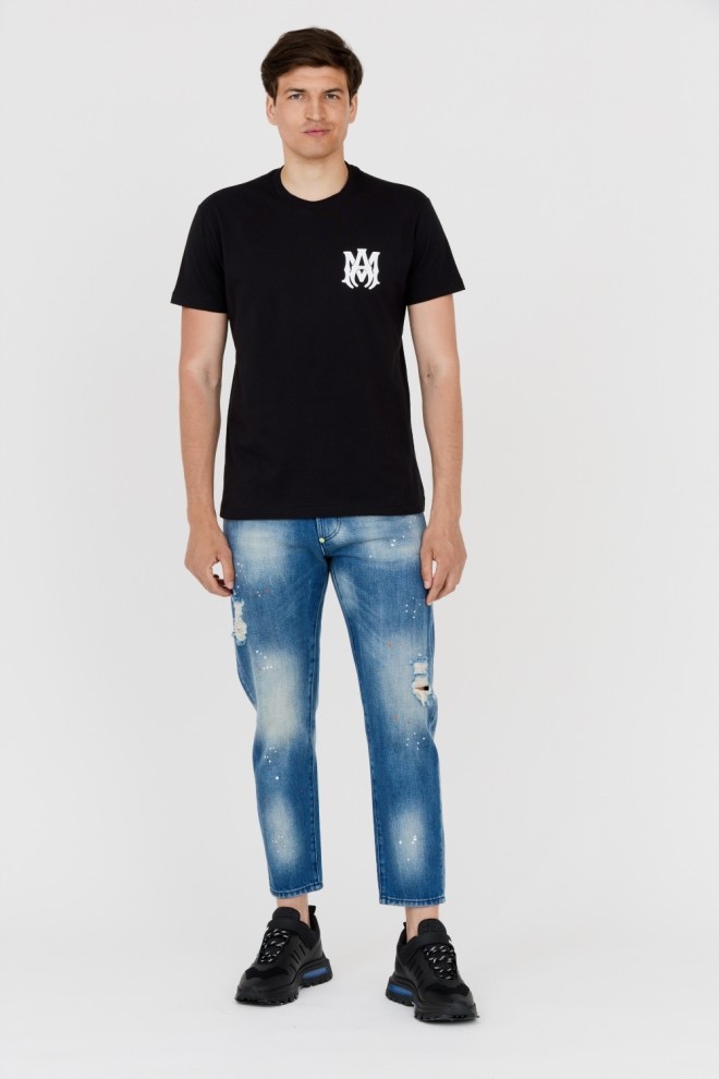 AMIRI T-shirt męski czarny z logo na plecach