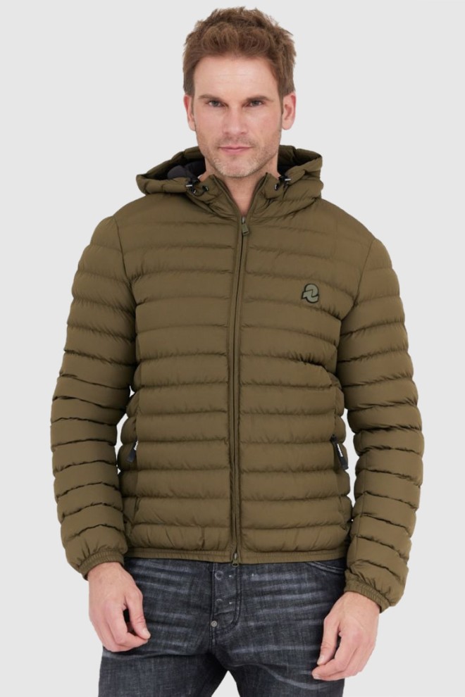 INVICTA Green down jacket with hood