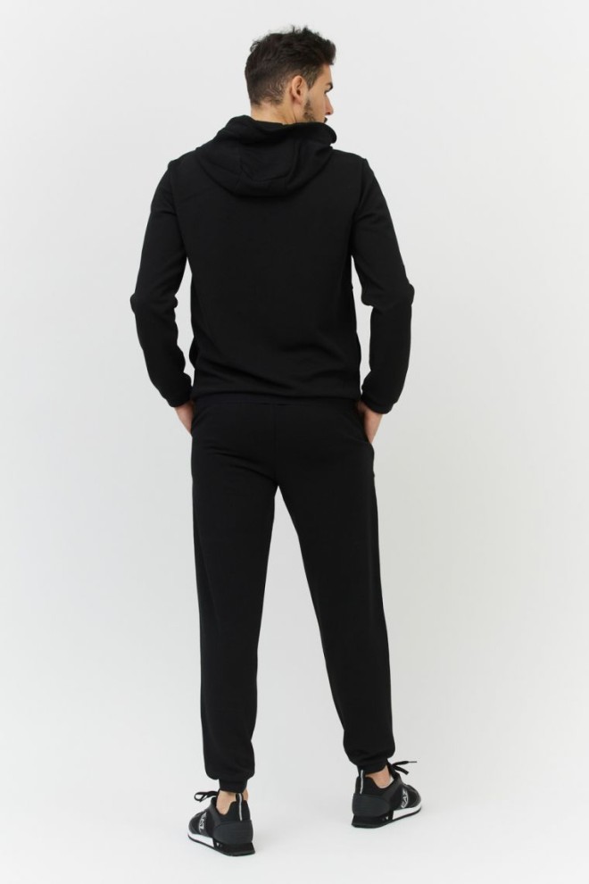 EA7 Black sweatpants with interesting texture