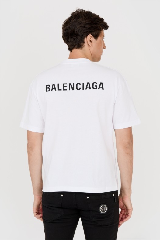 BALENCIAGA Biały t-shirt z...