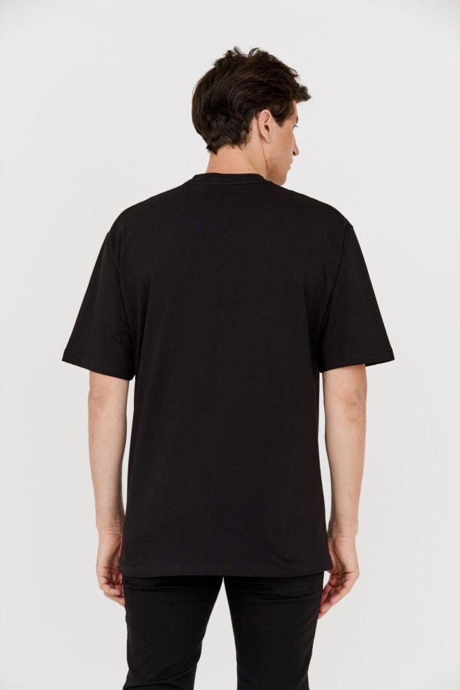 BALENCIAGA Black t-shirt with white logo