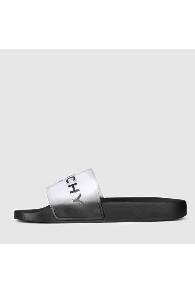 GIVENCHY Transparent women's flip-flops with black sole