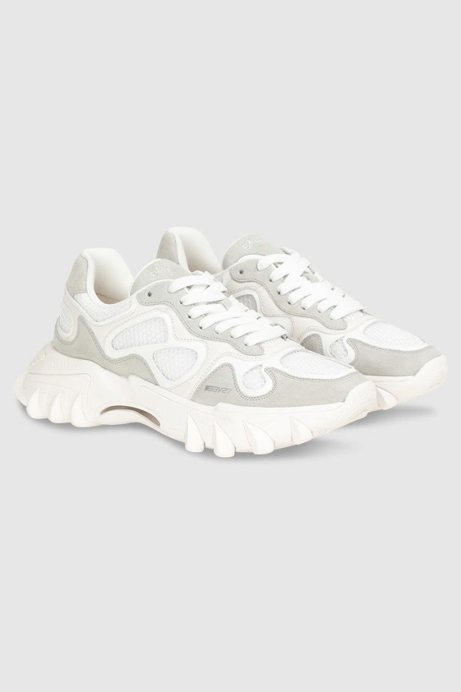 BALMAIN Adidași din piele pentru femei alb B-East